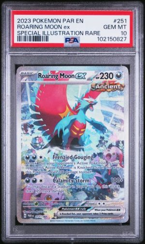 Roaring Moon EX 251/182 Paradox Rift Special Illustration Rare - 2023 Pokemon - PSA 10