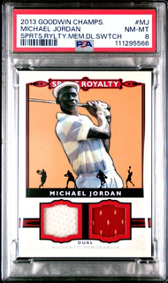 2013 Upper Deck Goodwin Champs - Michael Jordan MJ - Sports Royalty Dual Mem - PSA 8