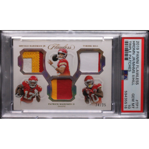 2019 Panini Flawless Football - Mecole Hardman JR Patrick Mahomes II Tyreek Hill TP1 - Flawless Triple Patches /25
