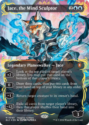 Jace, the Mind Sculptor (Borderless) (Raised Foil) - Commander: Bloomburrow (BLC)